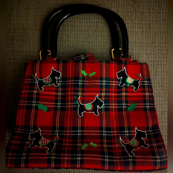 Kim Rogers Holiday Christmas Scotti dog handbag - Picture 1 of 4